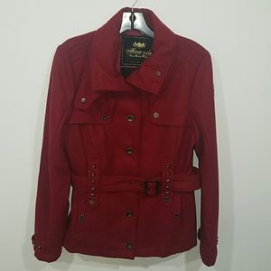 Akademiks Red Studded Jacket Coat Large